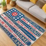 mlb chicago cubs area rug non slip baseball carpet home decor gift idea for fans living room cac94