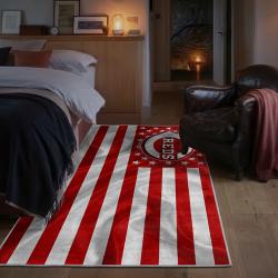 mlb cincinnati reds area rug non slip baseball carpet home decor gift idea for fans bedroom cr101