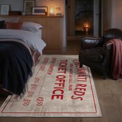 mlb cincinnati reds area rug non slip baseball carpet home decor gift idea for fans bedroom cr110