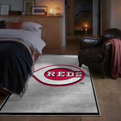 mlb cincinnati reds area rug non slip baseball carpet home decor gift idea for fans bedroom cr121