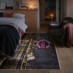 mlb cincinnati reds area rug non slip baseball carpet home decor gift idea for fans bedroom cr123