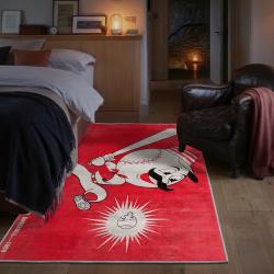 mlb cincinnati reds area rug non slip baseball carpet home decor gift idea for fans bedroom cr127