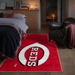 mlb cincinnati reds area rug non slip baseball carpet home decor gift idea for fans bedroom cr13
