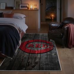 mlb cincinnati reds area rug non slip baseball carpet home decor gift idea for fans bedroom cr131