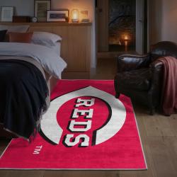 mlb cincinnati reds area rug non slip baseball carpet home decor gift idea for fans bedroom cr145