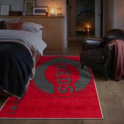 mlb cincinnati reds area rug non slip baseball carpet home decor gift idea for fans bedroom cr147