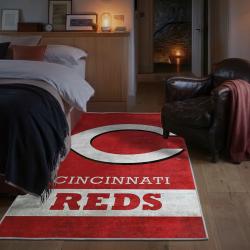 mlb cincinnati reds area rug non slip baseball carpet home decor gift idea for fans bedroom cr148