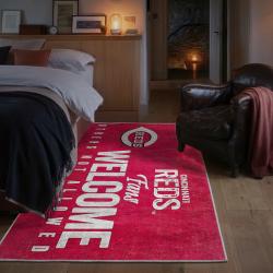 mlb cincinnati reds area rug non slip baseball carpet home decor gift idea for fans bedroom cr15