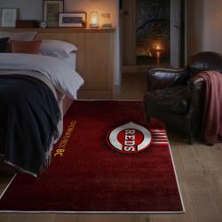 mlb cincinnati reds area rug non slip baseball carpet home decor gift idea for fans bedroom cr151