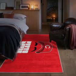 mlb cincinnati reds area rug non slip baseball carpet home decor gift idea for fans bedroom cr155