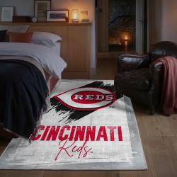 mlb cincinnati reds area rug non slip baseball carpet home decor gift idea for fans bedroom cr161