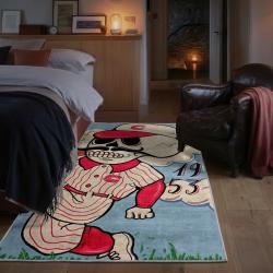 mlb cincinnati reds area rug non slip baseball carpet home decor gift idea for fans bedroom cr164