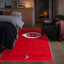 mlb cincinnati reds area rug non slip baseball carpet home decor gift idea for fans bedroom cr170