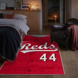 mlb cincinnati reds area rug non slip baseball carpet home decor gift idea for fans bedroom cr173