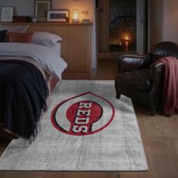 mlb cincinnati reds area rug non slip baseball carpet home decor gift idea for fans bedroom cr175