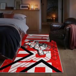 mlb cincinnati reds area rug non slip baseball carpet home decor gift idea for fans bedroom cr181