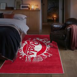 mlb cincinnati reds area rug non slip baseball carpet home decor gift idea for fans bedroom cr182