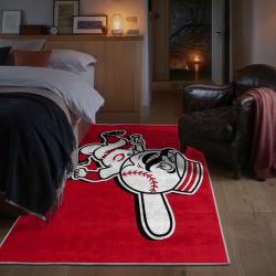 mlb cincinnati reds area rug non slip baseball carpet home decor gift idea for fans bedroom cr189