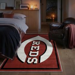 mlb cincinnati reds area rug non slip baseball carpet home decor gift idea for fans bedroom cr19