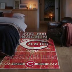 mlb cincinnati reds area rug non slip baseball carpet home decor gift idea for fans bedroom cr190