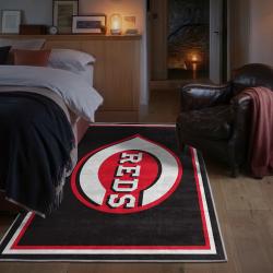 mlb cincinnati reds area rug non slip baseball carpet home decor gift idea for fans bedroom cr194