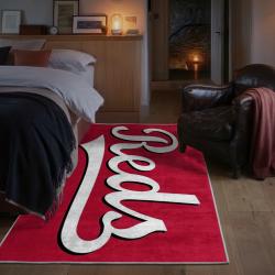 mlb cincinnati reds area rug non slip baseball carpet home decor gift idea for fans bedroom cr22