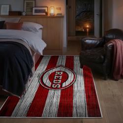mlb cincinnati reds area rug non slip baseball carpet home decor gift idea for fans bedroom cr23
