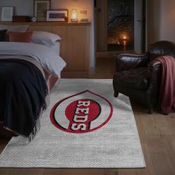 mlb cincinnati reds area rug non slip baseball carpet home decor gift idea for fans bedroom cr24