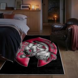 mlb cincinnati reds area rug non slip baseball carpet home decor gift idea for fans bedroom cr28