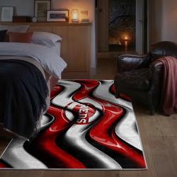 mlb cincinnati reds area rug non slip baseball carpet home decor gift idea for fans bedroom cr31