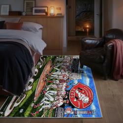 mlb cincinnati reds area rug non slip baseball carpet home decor gift idea for fans bedroom cr35