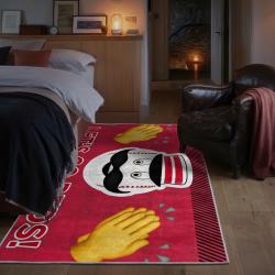mlb cincinnati reds area rug non slip baseball carpet home decor gift idea for fans bedroom cr37
