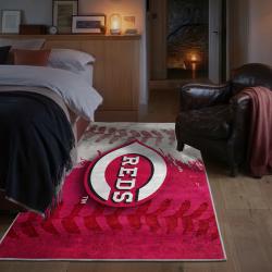 mlb cincinnati reds area rug non slip baseball carpet home decor gift idea for fans bedroom cr44