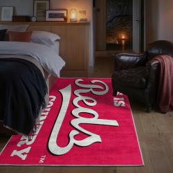 mlb cincinnati reds area rug non slip baseball carpet home decor gift idea for fans bedroom cr50