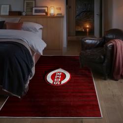 mlb cincinnati reds area rug non slip baseball carpet home decor gift idea for fans bedroom cr53