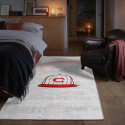 mlb cincinnati reds area rug non slip baseball carpet home decor gift idea for fans bedroom cr54