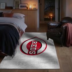 mlb cincinnati reds area rug non slip baseball carpet home decor gift idea for fans bedroom cr57