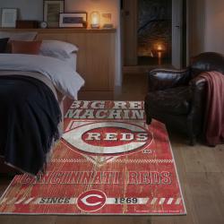 mlb cincinnati reds area rug non slip baseball carpet home decor gift idea for fans bedroom cr61
