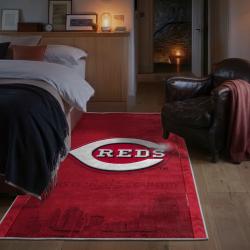 mlb cincinnati reds area rug non slip baseball carpet home decor gift idea for fans bedroom cr7