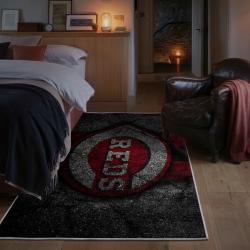 mlb cincinnati reds area rug non slip baseball carpet home decor gift idea for fans bedroom cr70