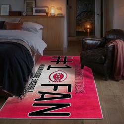 mlb cincinnati reds area rug non slip baseball carpet home decor gift idea for fans bedroom cr71