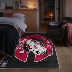 mlb cincinnati reds area rug non slip baseball carpet home decor gift idea for fans bedroom cr74