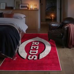 mlb cincinnati reds area rug non slip baseball carpet home decor gift idea for fans bedroom cr76