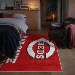 mlb cincinnati reds area rug non slip baseball carpet home decor gift idea for fans bedroom cr84