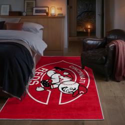 mlb cincinnati reds area rug non slip baseball carpet home decor gift idea for fans bedroom cr87