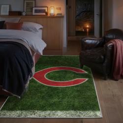 mlb cincinnati reds area rug non slip baseball carpet home decor gift idea for fans bedroom cr89