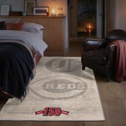 mlb cincinnati reds area rug non slip baseball carpet home decor gift idea for fans bedroom cr93