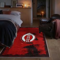 mlb cincinnati reds area rug non slip baseball carpet home decor gift idea for fans bedroom cr96