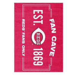 mlb cincinnati reds area rug non slip baseball carpet home decor gift idea for fans cr107