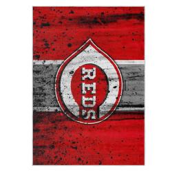 mlb cincinnati reds area rug non slip baseball carpet home decor gift idea for fans cr118